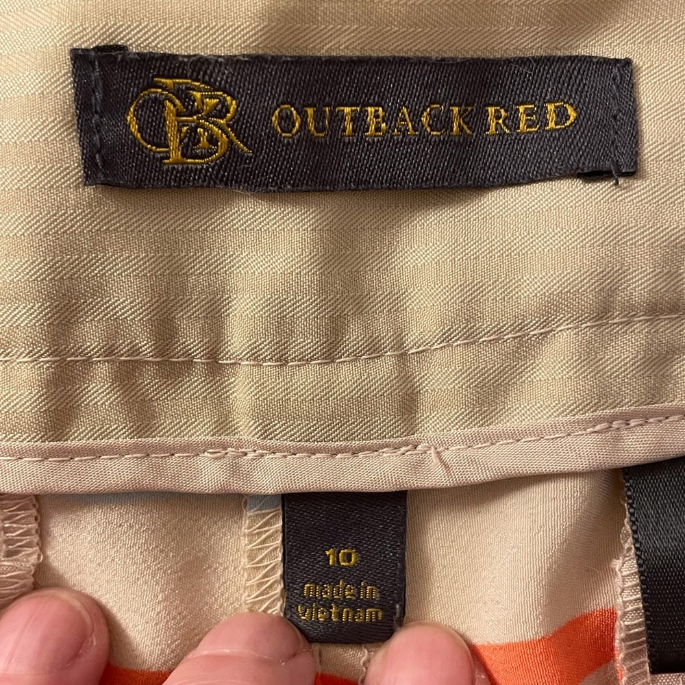Outback Red Multicolored Striped Dress Shorts Size 10 - Picture 4 of 12